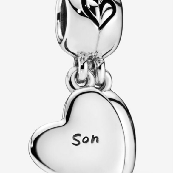 Pandora Mother & Son Heart Split Dangle Charm - Picture 4 of 4